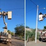 Rehabilita el Ayuntamiento de Guaymas luminarias de las comunidades de Palo Verde y Punta de Agua