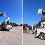 Realiza Ayuntamiento de Guaymas instalación de luminarias en el ejido el Yaqui